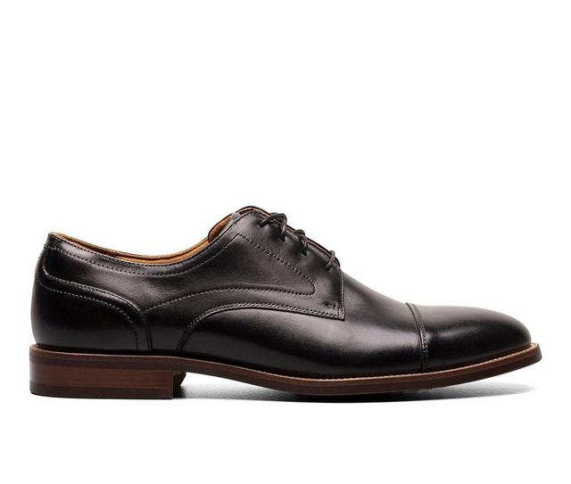 Men's Florsheim Rucci Cap Toe Oxford Dress Shoes in Black Smooth color