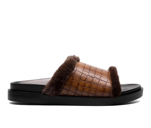 Women's Stacy Adams Monty Slide Sandals in Cognac color