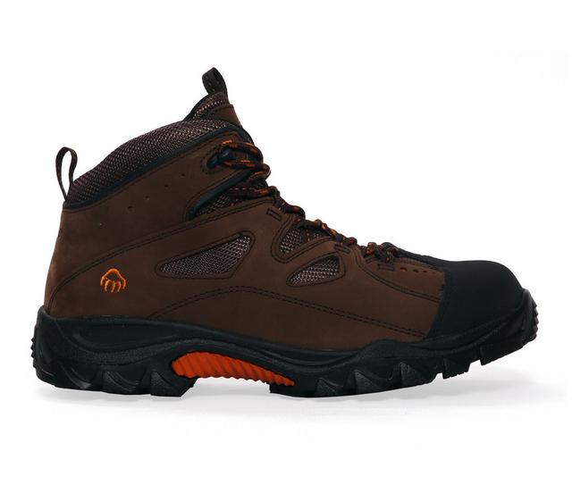 Men's Wolverine Steel-Toe Miner Work Boots in Brown color