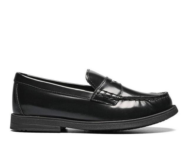 Boys' Florsheim Croquet Penny Jr Dress Shoes in Black color