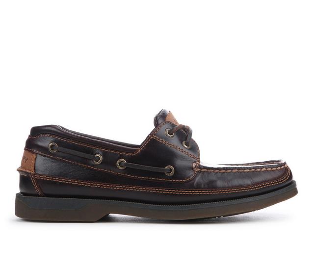 Men's Sperry Mako Canoe Moe Boat Shoes in Amaretto color