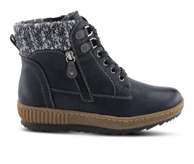 Women's SPRING STEP Karlene Combat Boots in BLACK color