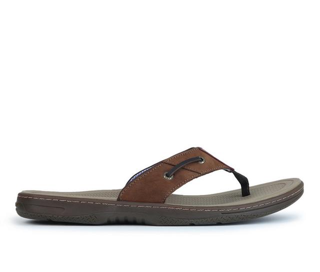 Men's Sperry Baitfish Thong Flip-Flops in Brown color