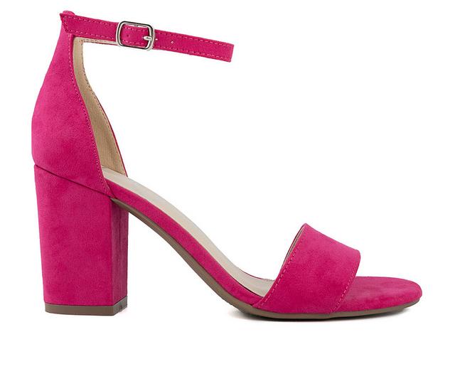 Women's Sugar Machelene Special Occasion Dress Sandals in Fuschia color