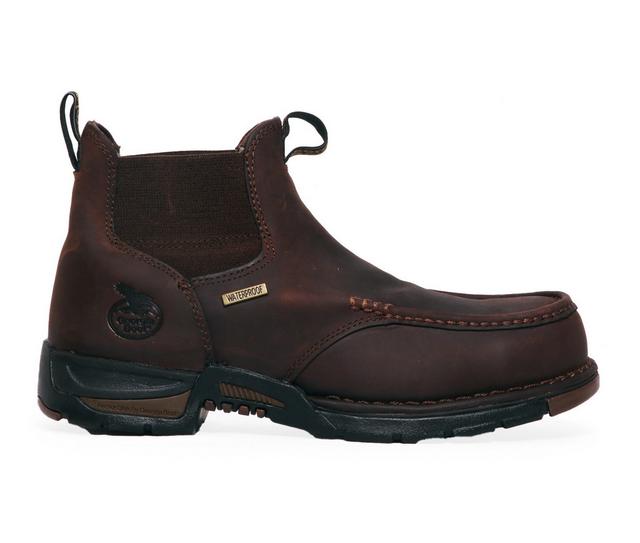 Men's Georgia Boot Athens Chelsea Work Boots in Brown color