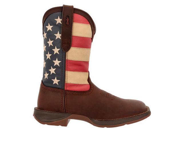 Men's Durango Patriotic Pull-On Western Flag Boot Cowboy Boots in Brown/Flag color