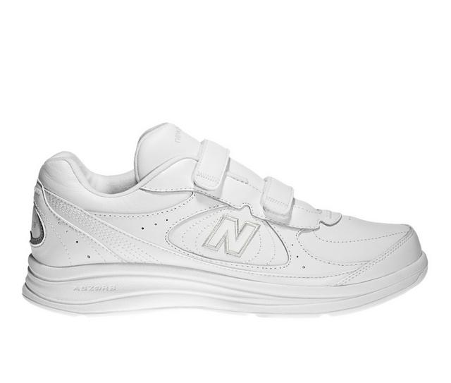 Men's New Balance Hook & Loop Walker Walking Shoes in White color