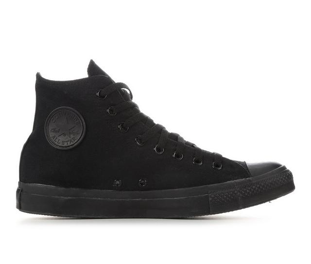 Adults' Converse Chuck Taylor All Star Canvas Hi Sneakers in Blk Monochrome color