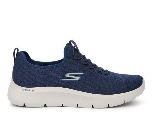 Men's Skechers GO Walk Flex Walking Shoes in Navy/Blue color