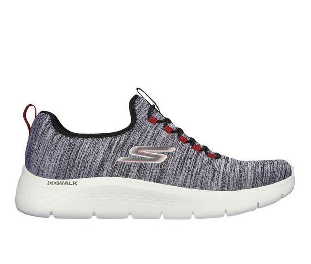 Men's Skechers GO Walk Flex Walking Shoes in White Black color