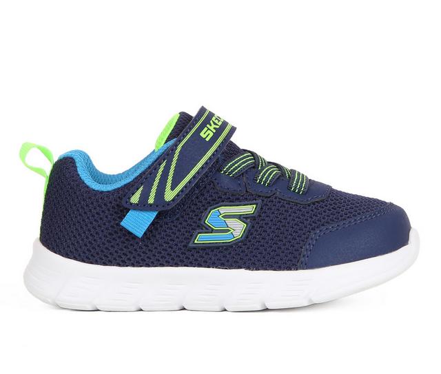 Boys' Skechers Infant Comfy Flex Running Shoes in Navy color