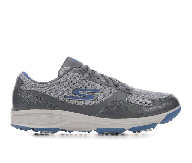 Men's Skechers GO GOLF Torque Sport Cleats in Charcoal/Bl color