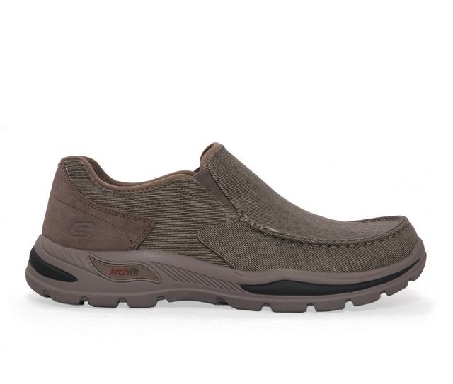 Men's Skechers Arch FIt Motley Role Casual Shoes in Tan color