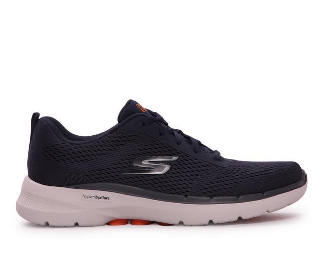 Men's Skechers Go Walk 6 Avalo 216209 Walking Shoes in Navy color