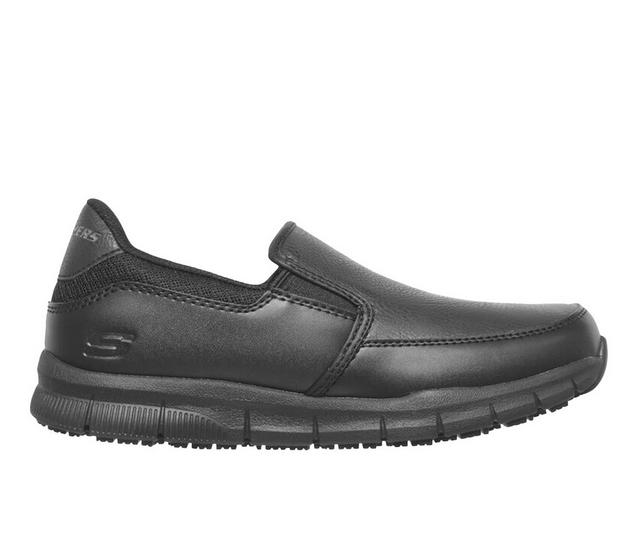 Women's Skechers Work Annod 77236 Slip Resistant Shoes in Black color