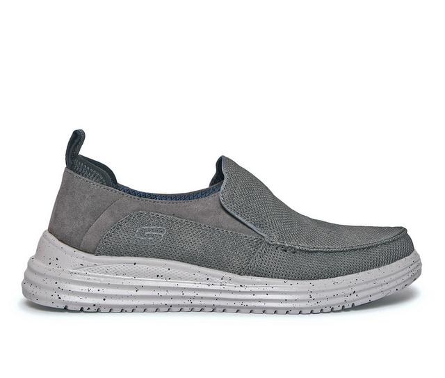 Men's Skechers Proven Renco Casual Shoes in Charcoal color