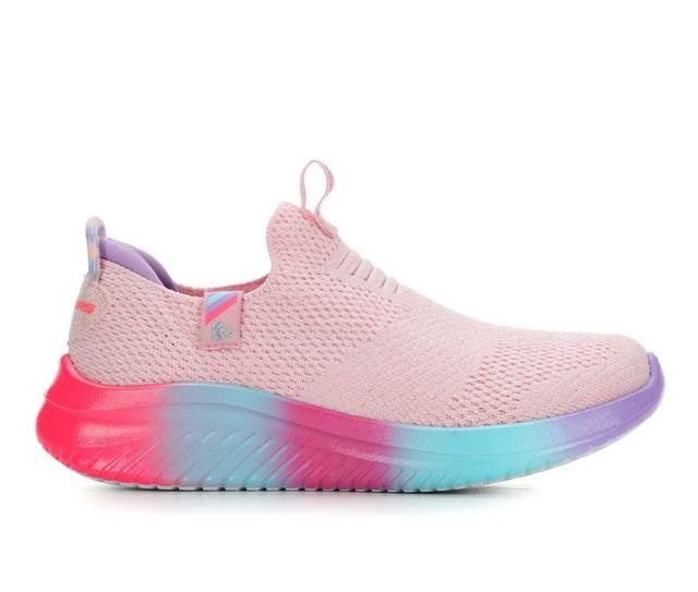 Girls' Skechers Little Kid & Big Kid UltraFlex 3.0 Color Joy Slip-In Running Shoes in Light Pink color