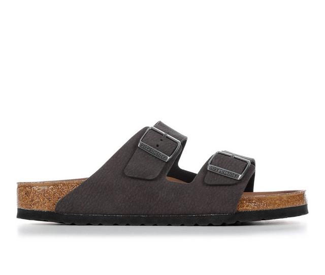 Men's Birkenstock Arizona Footbed Sandals in Desert Dust Blk color