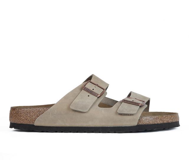 Men's Birkenstock Arizona Footbed Sandals in Tobacco Oiled color