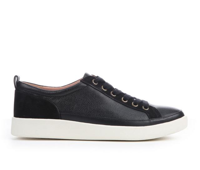 Women's Vionic Winny Sneakers in Black Leather color