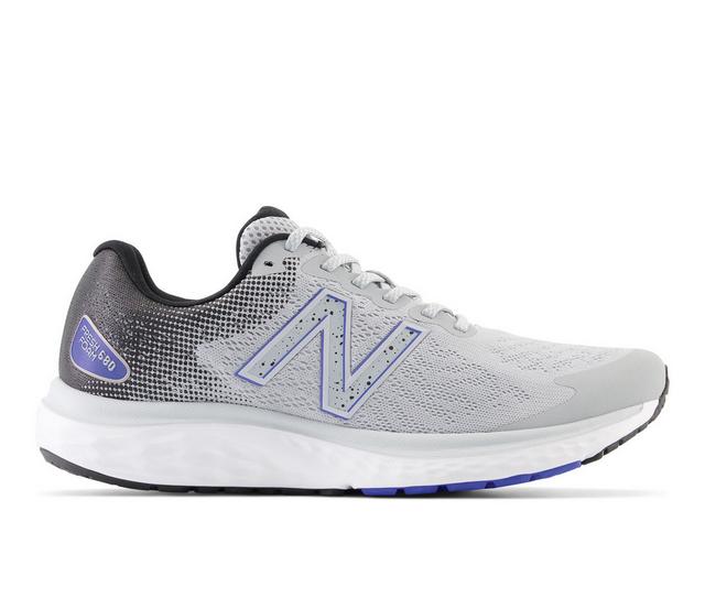 Men's New Balance M680v7 Running Shoes in GREY/BLK/BLU color