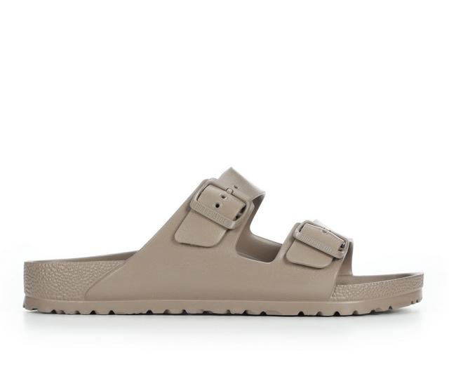 Men's Birkenstock Arizona Eva Footbed Sandals in Grey Taupe color