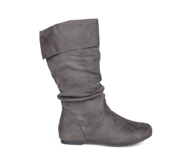 Women's Journee Collection Shelley-3 Mid Calf Boots in Grey color