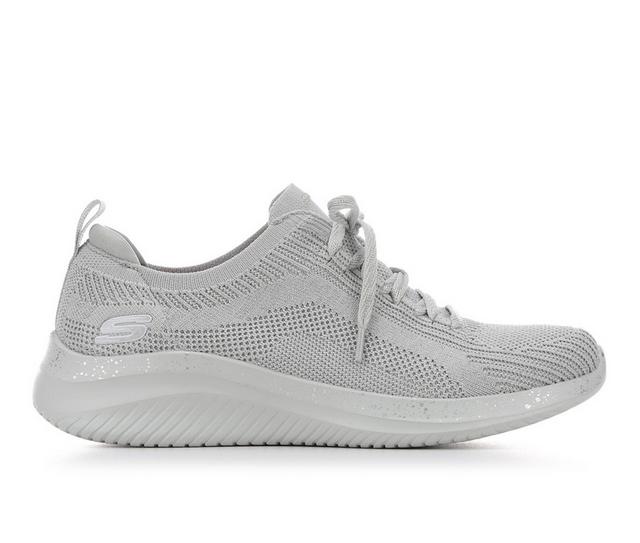 Women's Skechers 149865 Ultra Flex Daily Mood Slip-On Sneakers in Grey/Silver color
