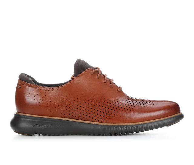Men's Cole Haan 2.Zerogrand Laser Wingtip Oxfords in British Tan/Jva color