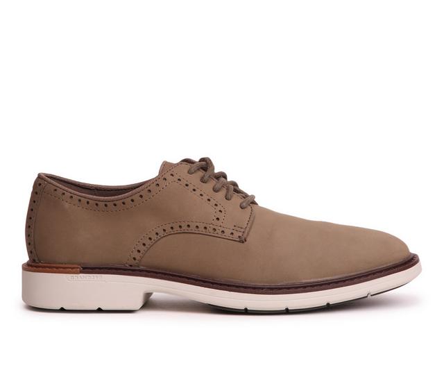 Men's Cole Haan Go-To Plain Toe Oxford Dress Shoes in Stone Gray color