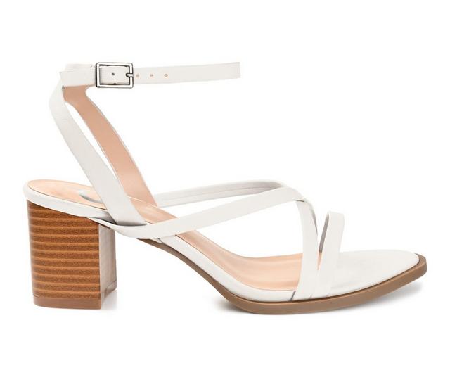 Women's Journee Collection Anikah Dress Sandals in White color