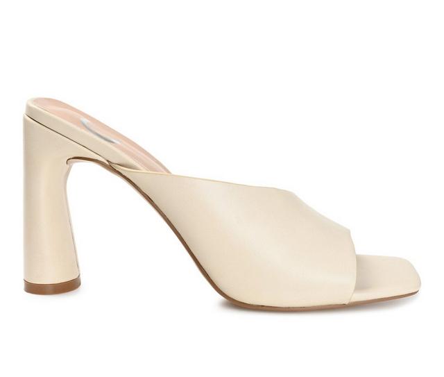 Women's Journee Collection Dola Heeled Sandals in Off White color