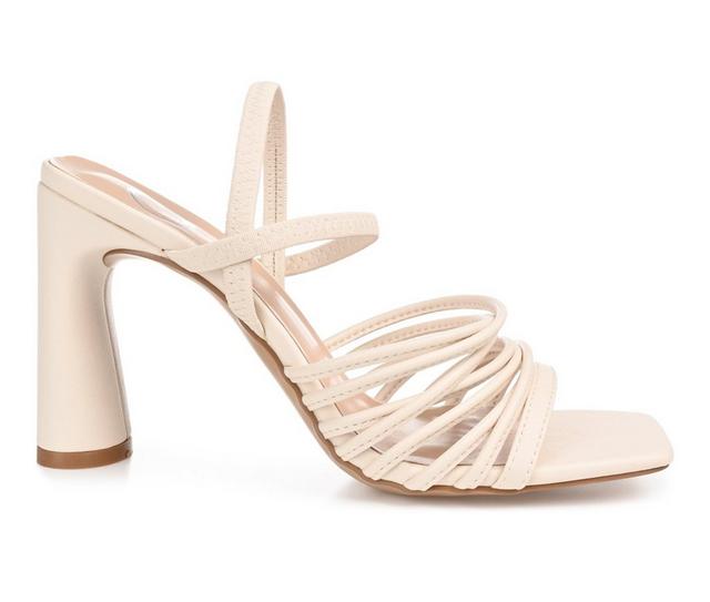 Women's Journee Collection Hera Dress Sandals in Off White color
