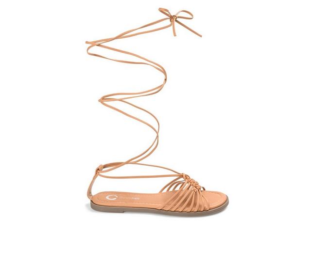 Women's Journee Collection Jess Sandals in Tan color