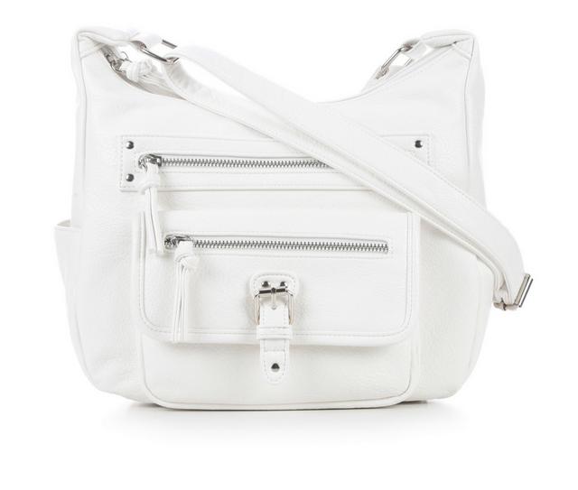 Bueno Of California Solana Wash Crossbody Handbag in White color