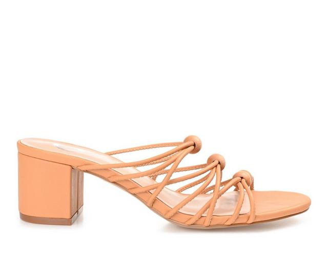 Women's Journee Collection Kennadi Dress Sandals in Tan color