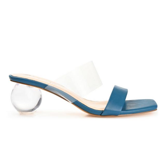 Women's Journee Collection July Dress Sandals in Blue color