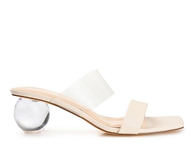 Women's Journee Collection July Dress Sandals in Off White color