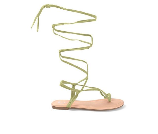 Women's Journee Collection Mischa Sandals in Olive color