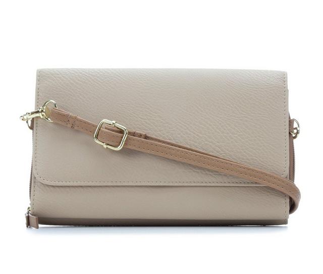 Bueno Of California Flap Wallet on a String Handbag in Oatmeal color