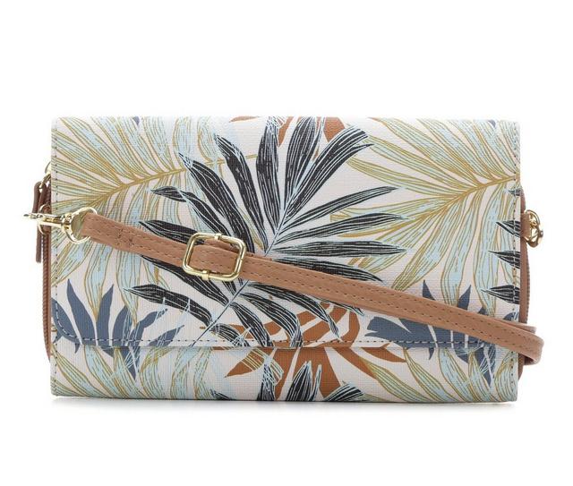 Bueno Of California Flap Wallet on a String Handbag in Multi Tropical color
