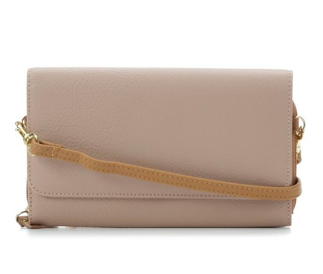 Bueno Of California Flap Wallet on a String Handbag in Blush/Sand color
