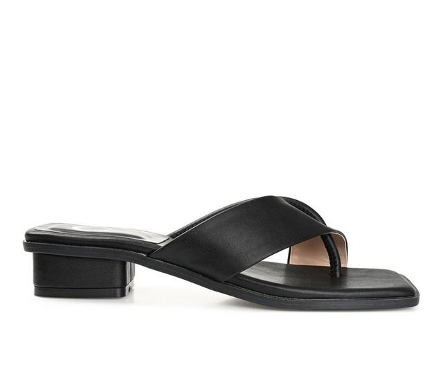 Women's Journee Collection Mina Dress Sandals in Black color