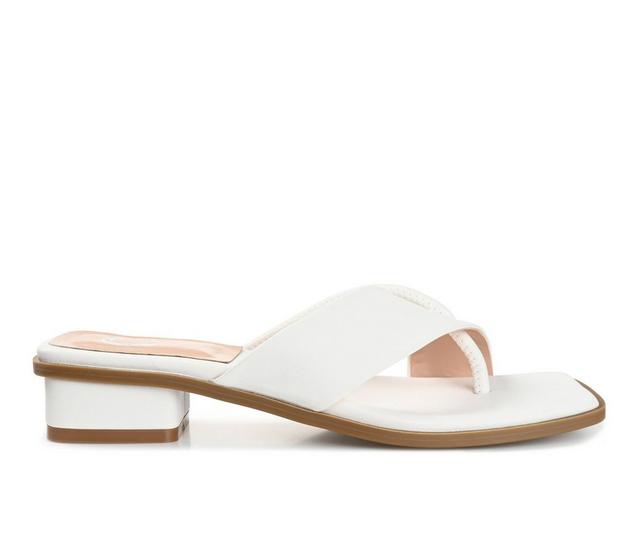 Women's Journee Collection Mina Dress Sandals in White color
