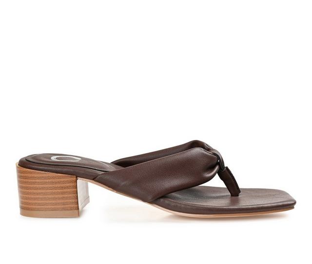 Women's Journee Collection Seelah Dress Sandals in Brown color