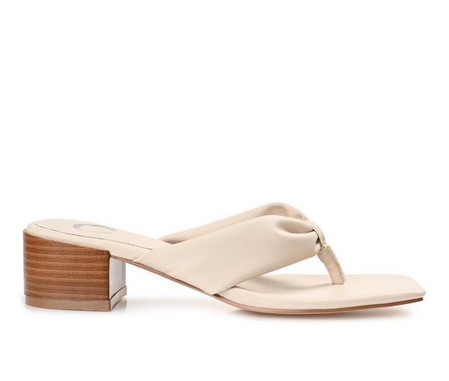 Women's Journee Collection Seelah Dress Sandals in Bone color