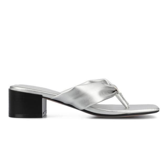Women's Journee Collection Seelah Dress Sandals in Silver color