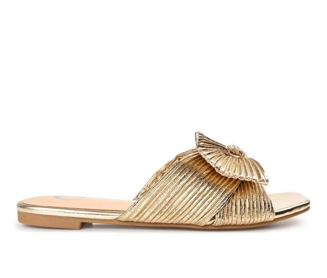 Women's Journee Collection Serlina Sandals in Gold color