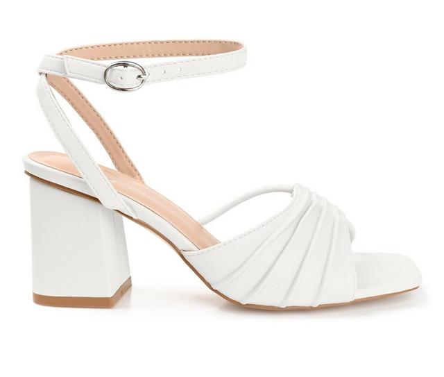 Women's Journee Collection Shillo Dress Sandals in White color