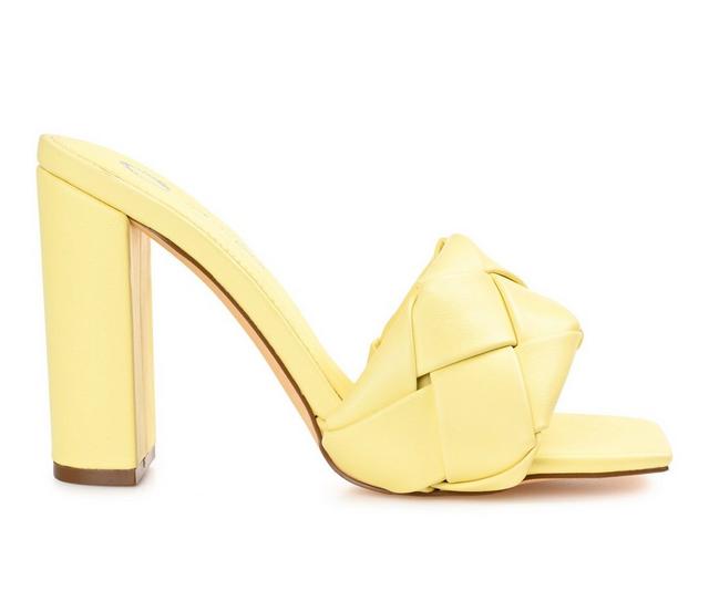 Women's Journee Collection Maysie Dress Sandals in Yellow color